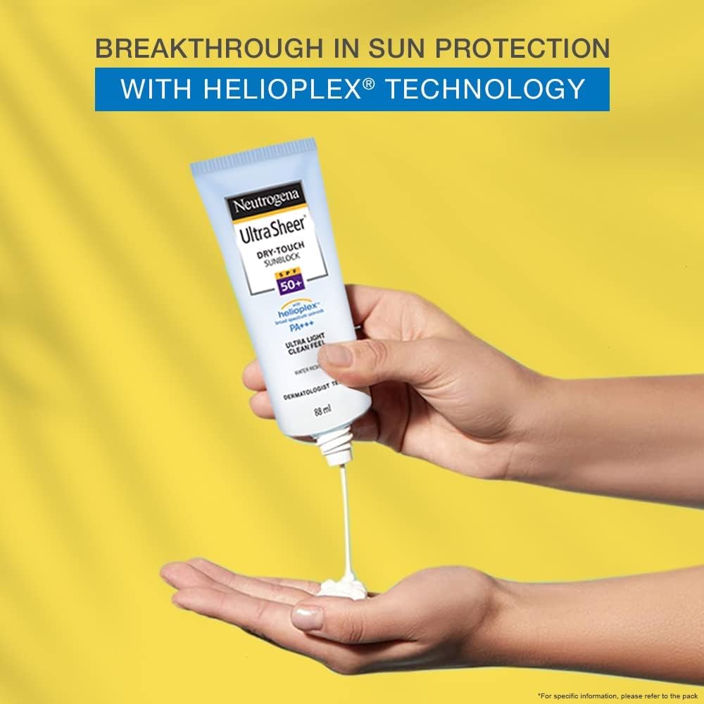 Neutrogena Ultrasheer SPF50+ PA++++ Ultra Light Moisturizing Face Sunscreen Oily & Sensitive Skin (80gm)