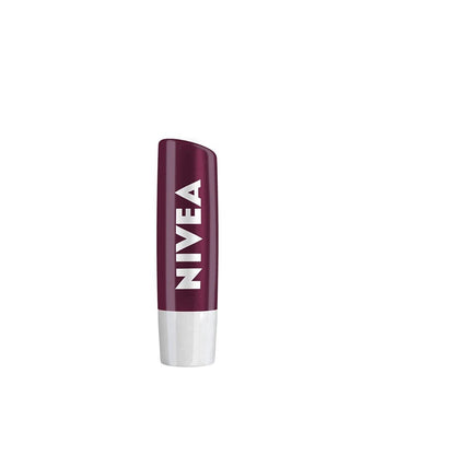 NIVEA Lip Balm, Blackberry Shine, 24h Moisture with Natural Oils, Ruby Red Shine & Berry Aroma (4.8gm)