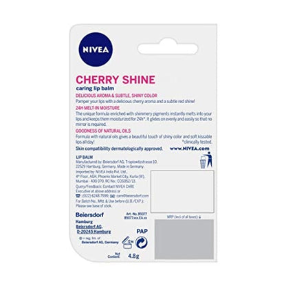 Nivea Fruity Cherry Shine Lip Balm Glossy Finish (4.8gm)