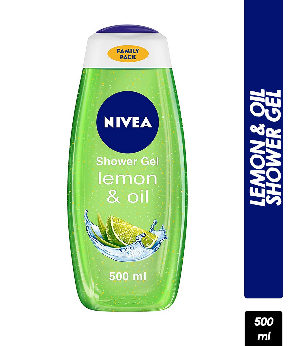 NIVEA Body Wash, Lemon & Oil Shower Gel, Pampering Care with Refreshing Scent of Lemon (500ml)