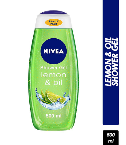 NIVEA Body Wash, Lemon & Oil Shower Gel, Pampering Care with Refreshing Scent of Lemon (500ml)