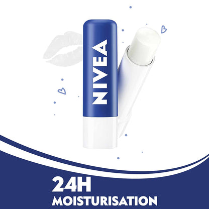 NIVEA Lip Balm, Original Care, for 24h Moisture with Shea Butter & Natural Oils (4.8gm)