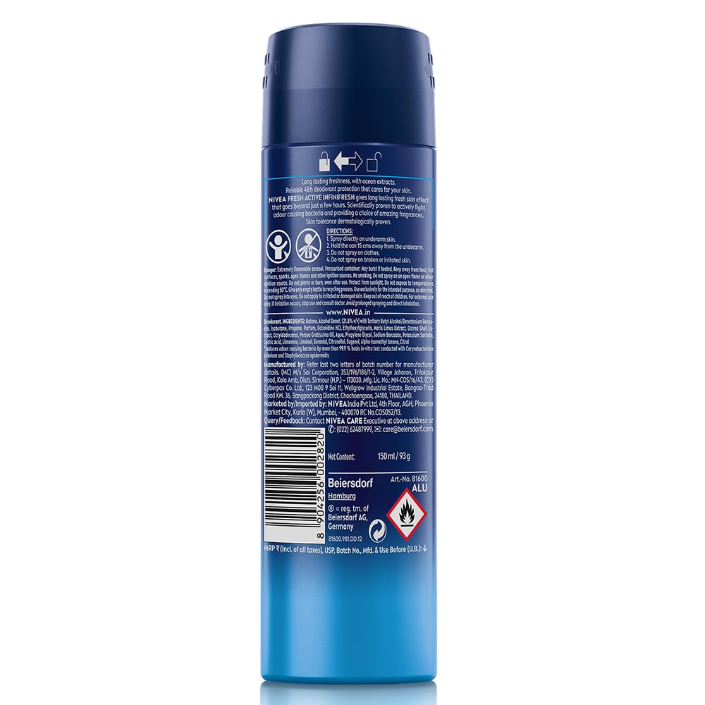Nivea Men Fresh Active Original 48 Hours Deodorant (150ml)