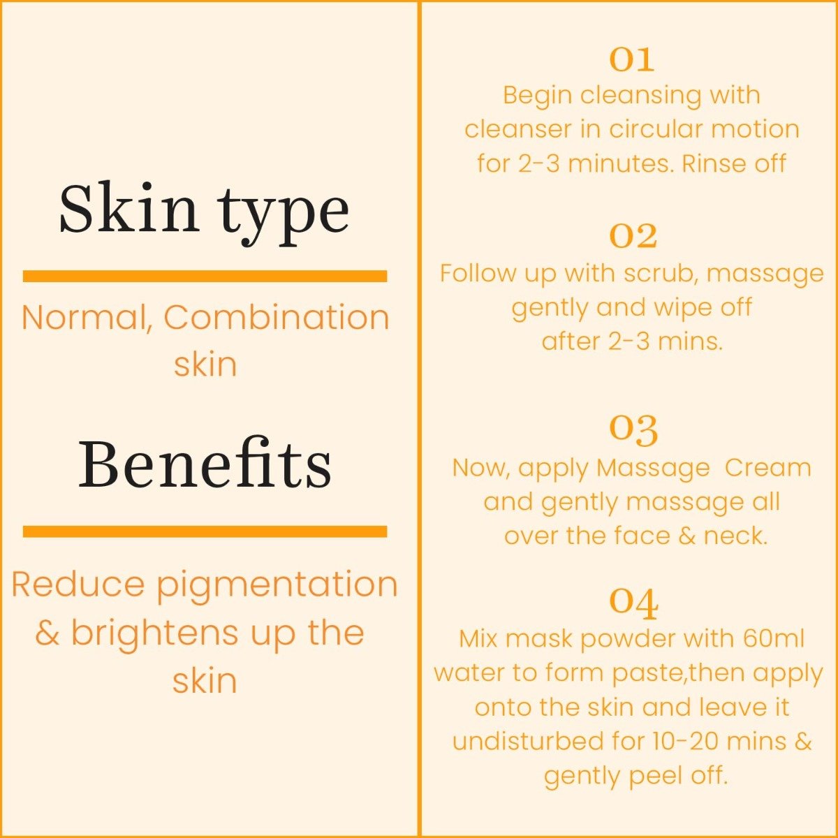 O3+ Vitamin C Facial kit with Peel off Mask for Instant Radiance and Even Skin Tone (40g + 5ml)