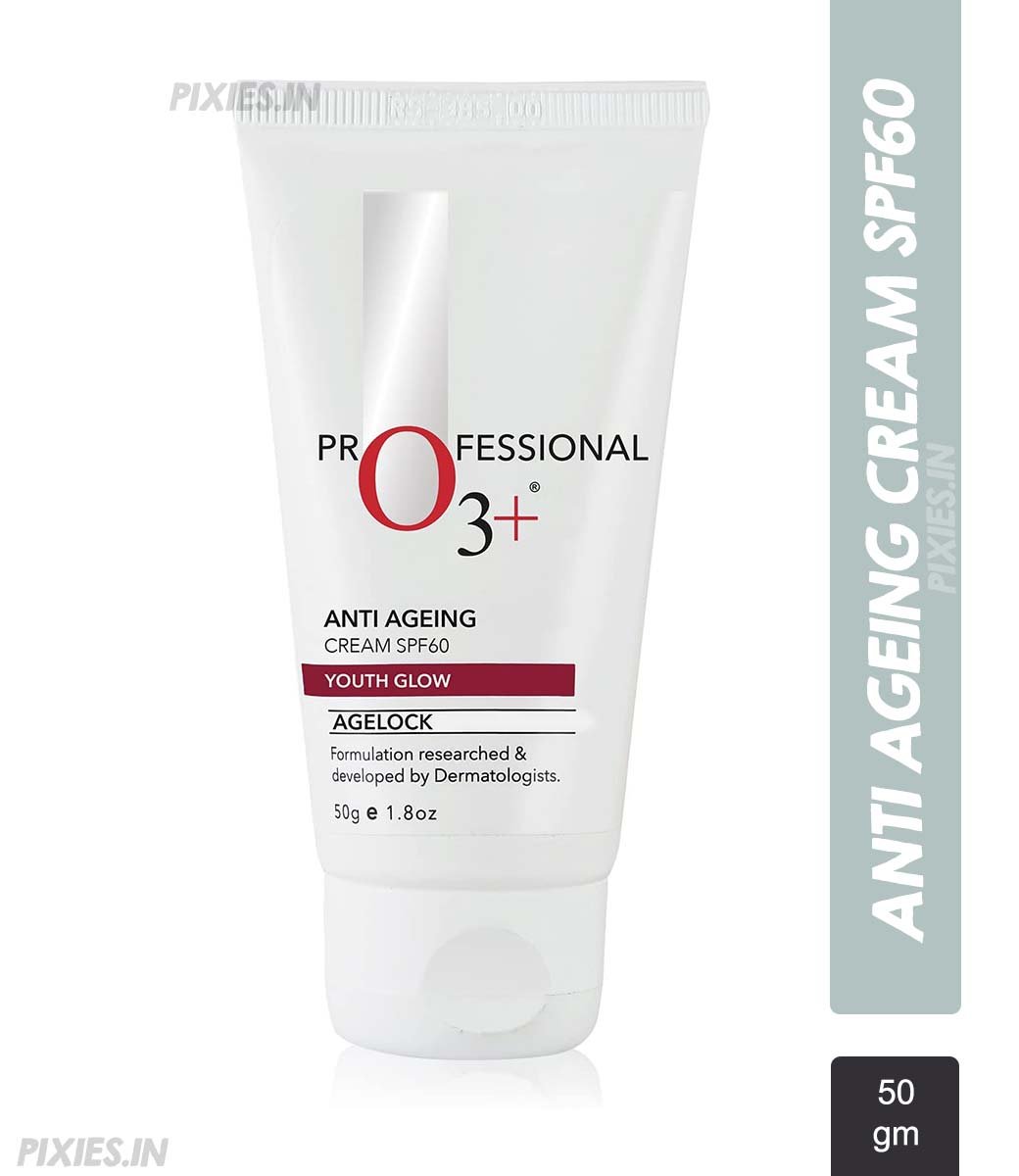 O3+ Agelock Anti Ageing Youth Glow Sunscreen Cream SPF 60 (50gm)