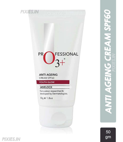 O3+ Agelock Anti Ageing Youth Glow Sunscreen Cream SPF 60 (50gm)