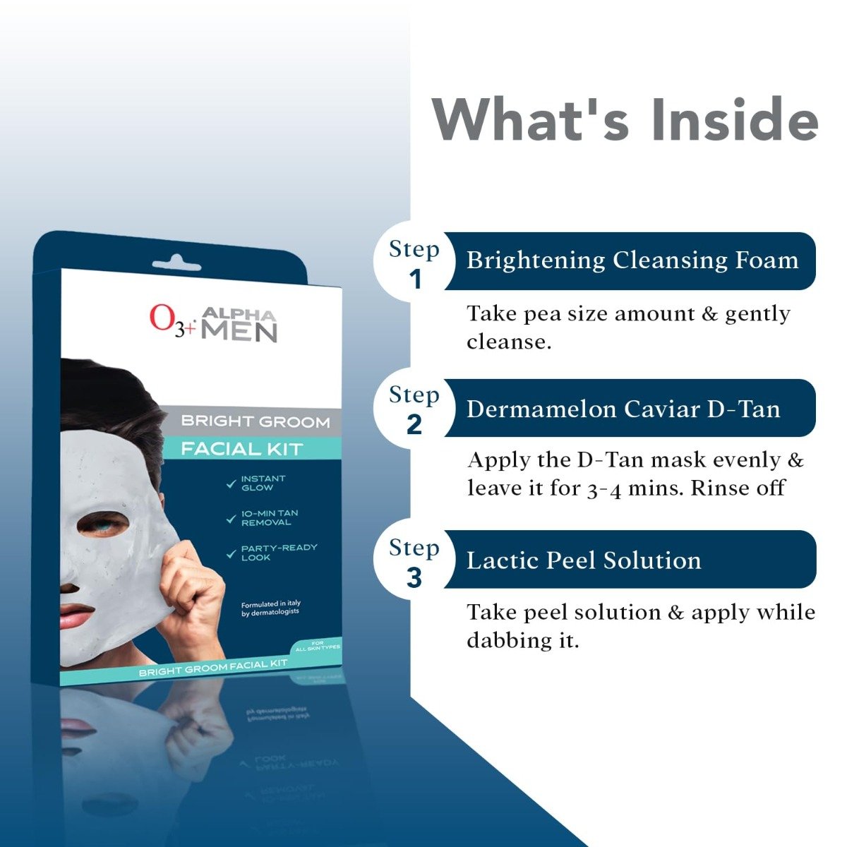 O3+ Alpha Men Bright Groom Facial Kit (1 Kit)