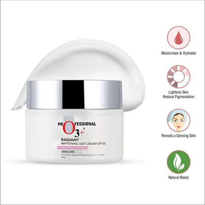 O3+ Radiant Day Cream Moisturiser SPF30 for Brightening & Glowing Skin | All Skin Types (50gm)