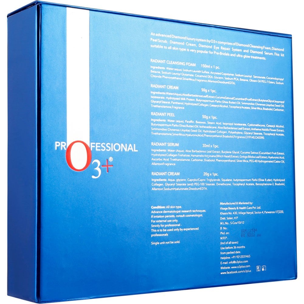 O3+ Diamond Luxury System Facial Kit For Bridal Makeup And Ultra Glow Treatments (300gm)