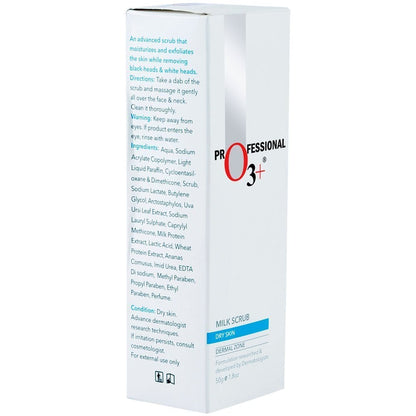 O3+ Professional Milk Scrub Dry Skin For Gentle Exfoliation & Nourished Glow (50gm)
