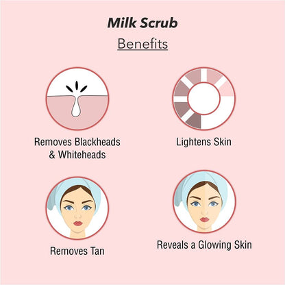 O3+ Professional Milk Scrub Dry Skin For Gentle Exfoliation & Nourished Glow (50gm)