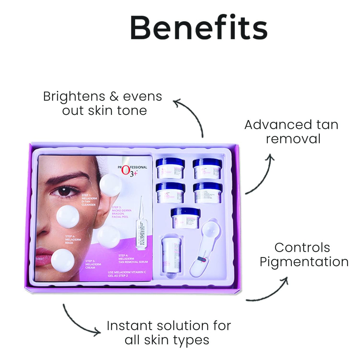 O3+ Professional Power Brightening Facial Kit (123gm+40ml)