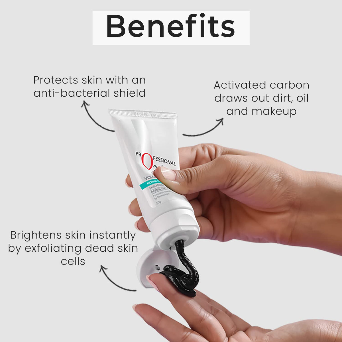 O3+ Professional Volcano Scrub Normal To Oily Skin For Blackheads & Instant Brightening (50gm)