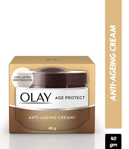 Olay Age Protect Anti-Ageing Cream - Salicylic Acid, Aloe, Bha - All Skin Types (40gm)
