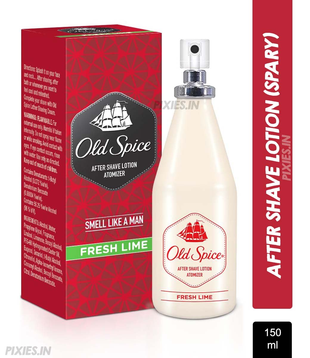 Old Spice Atomizer Fresh Lime After Shave Lotion Smell Like A Men (150ml)