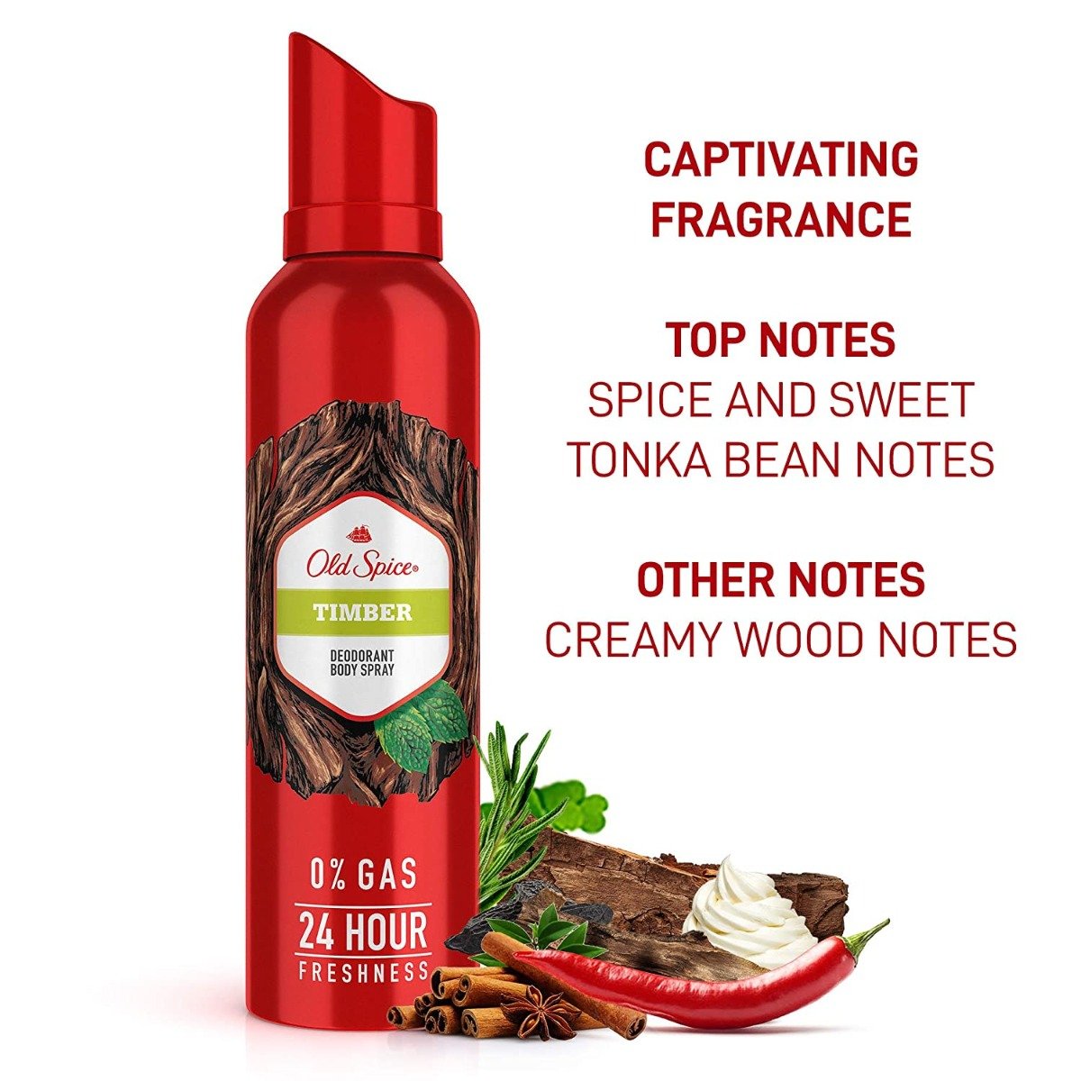 Old Spice Timber Deodorant Body Spray (140ml)