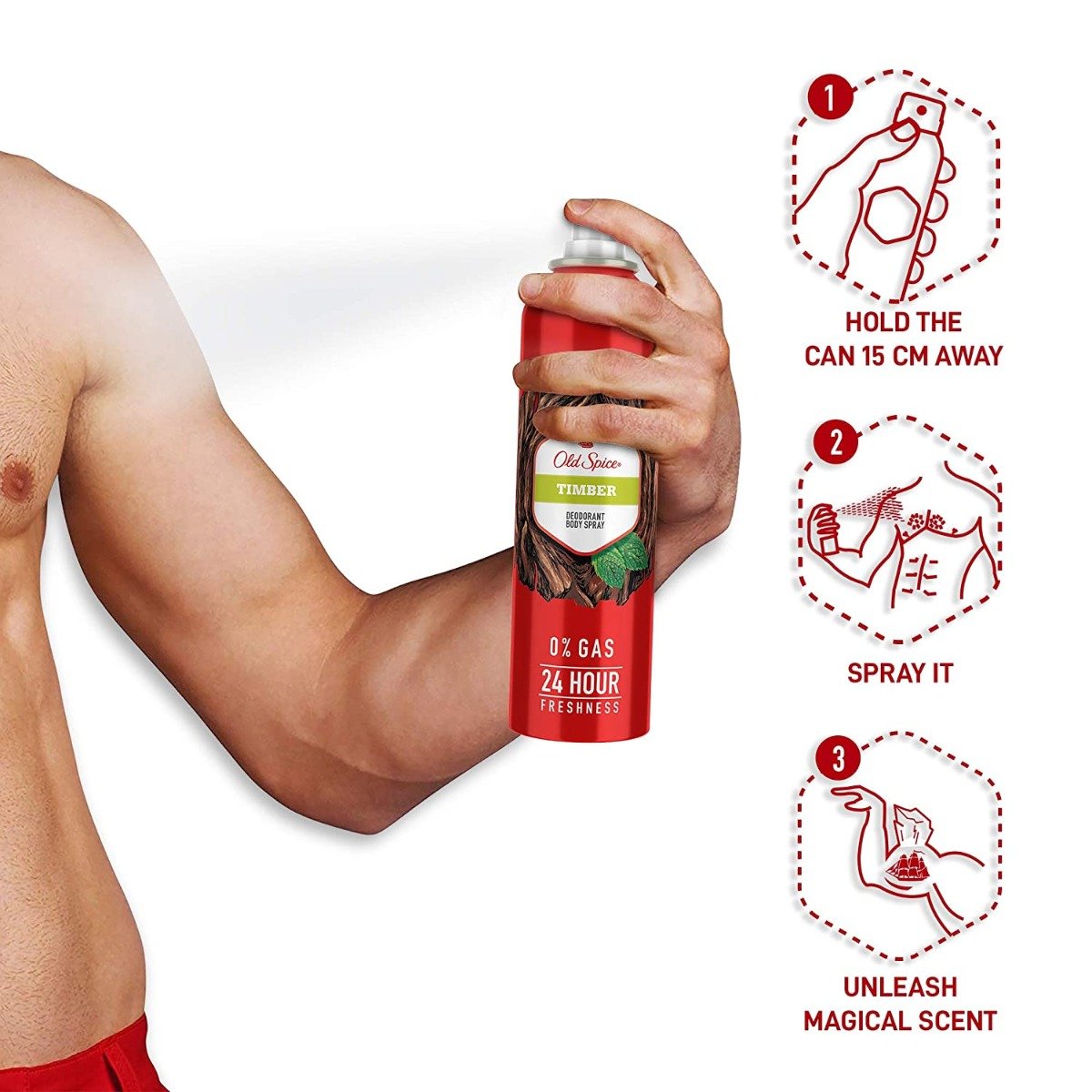 Old Spice Timber Deodorant Body Spray (140ml)