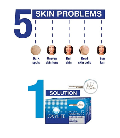 Oxylife Natural Radiance 5 Creme Bleach (27g)