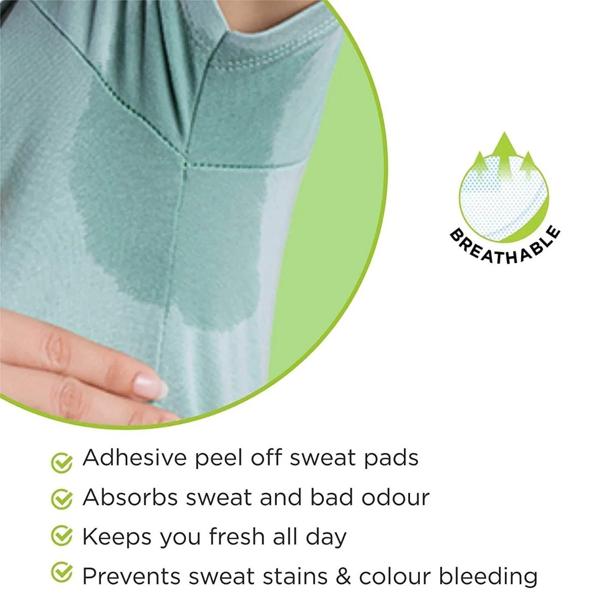 Pee Safe Disposable Underarm Straight Sweat Pads (14 Pcs)
