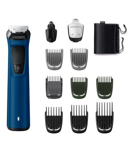 Philips Multi Grooming Kit MG7707/15 Self-Sharpening Steel Blades Cordless Trimmer (Power Adapt Sensor, Blue)