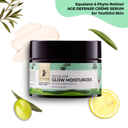 Pilgrim Squalane Glow Moisturizer with Niacinamide & Vitamin C (50gm)