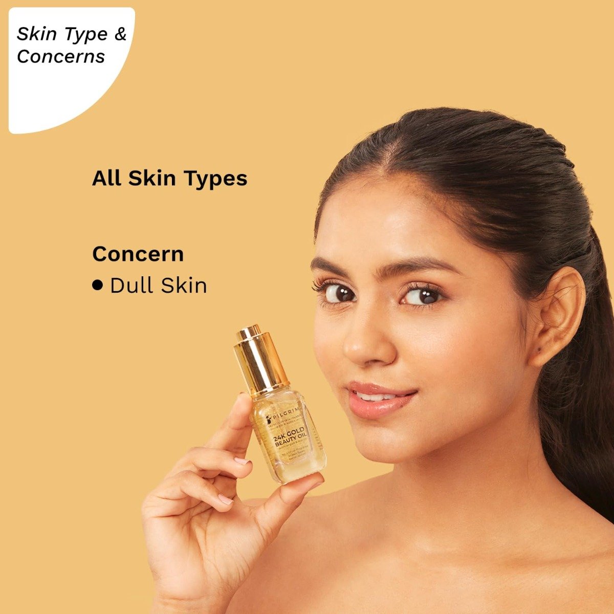 Pilgrim 24K Gold Facial Beauty Oil for Instant Natural Glow Anti Aging (20ml)