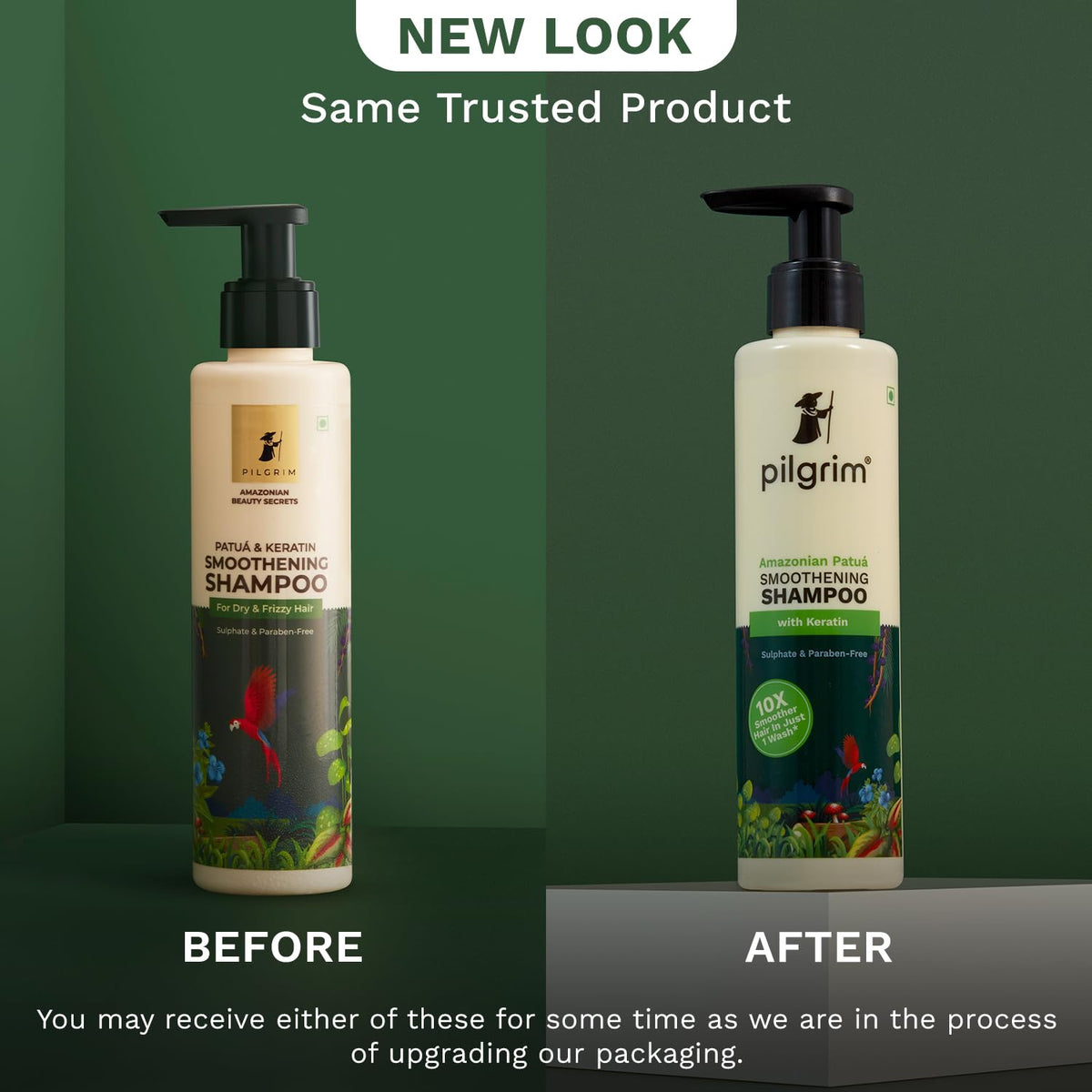 Pilgrim Patua & 10X Keratin Smoothening Shampoo For Dry & Frizzy Hair (200ml)