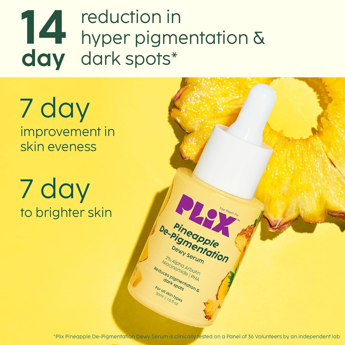 Plix Pineapple Depigmentation Regime With Face Wash, Toner, Serum & Moisturizer (4 pcs)