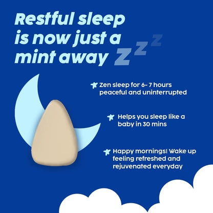 PLIX Deep Sleep with Melatonin, Oral Dissolving 30 Mini Mints for restful sleep, Jatamansi Extracts (30 Mints)