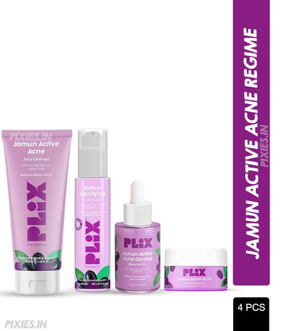 Plix Jamun Active Acne Regime (7-day Acne Reduction) (COMBO 4 Pcs)