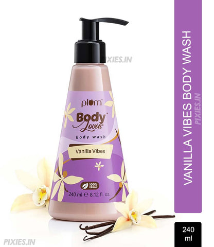 Plum BodyLovin' Vanilla Vibes Body Wash - Warm Vanilla SLS-Free (240ml)