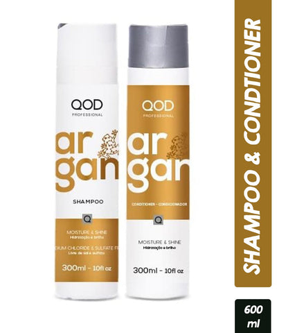 Qod Professional Argan Moisture & Shine Shampoo & Conditioner (2 x 300ml)