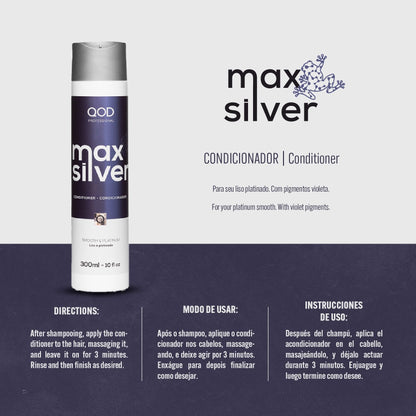 QOD Professional Max Silver Shampoo & Conditioner (600ml)
