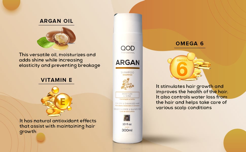 Qod Professional Argan Moisture & Shine Shampoo & Conditioner (2 x 300ml)
