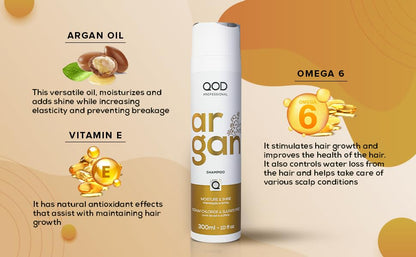 Qod Professional Argan Moisture & Shine Shampoo (300ml)