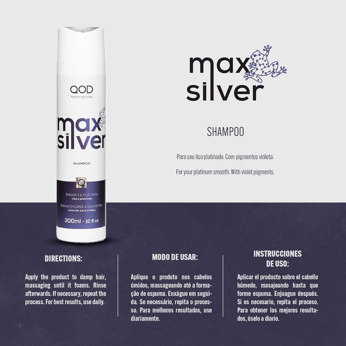 QOD Professional Max Silver Shampoo (300ml)