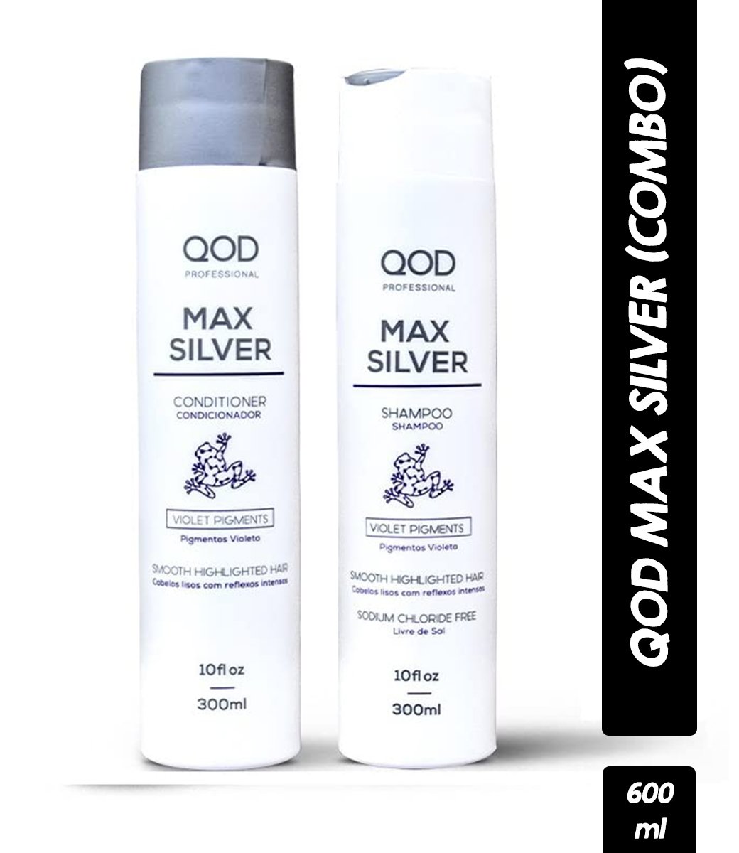 QOD Professional Max Silver Shampoo & Conditioner (600ml)