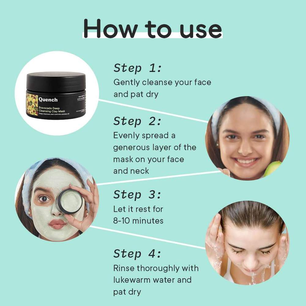 Quench Botanics Bravocado Deep Cleansing Clay Mask (50ml)