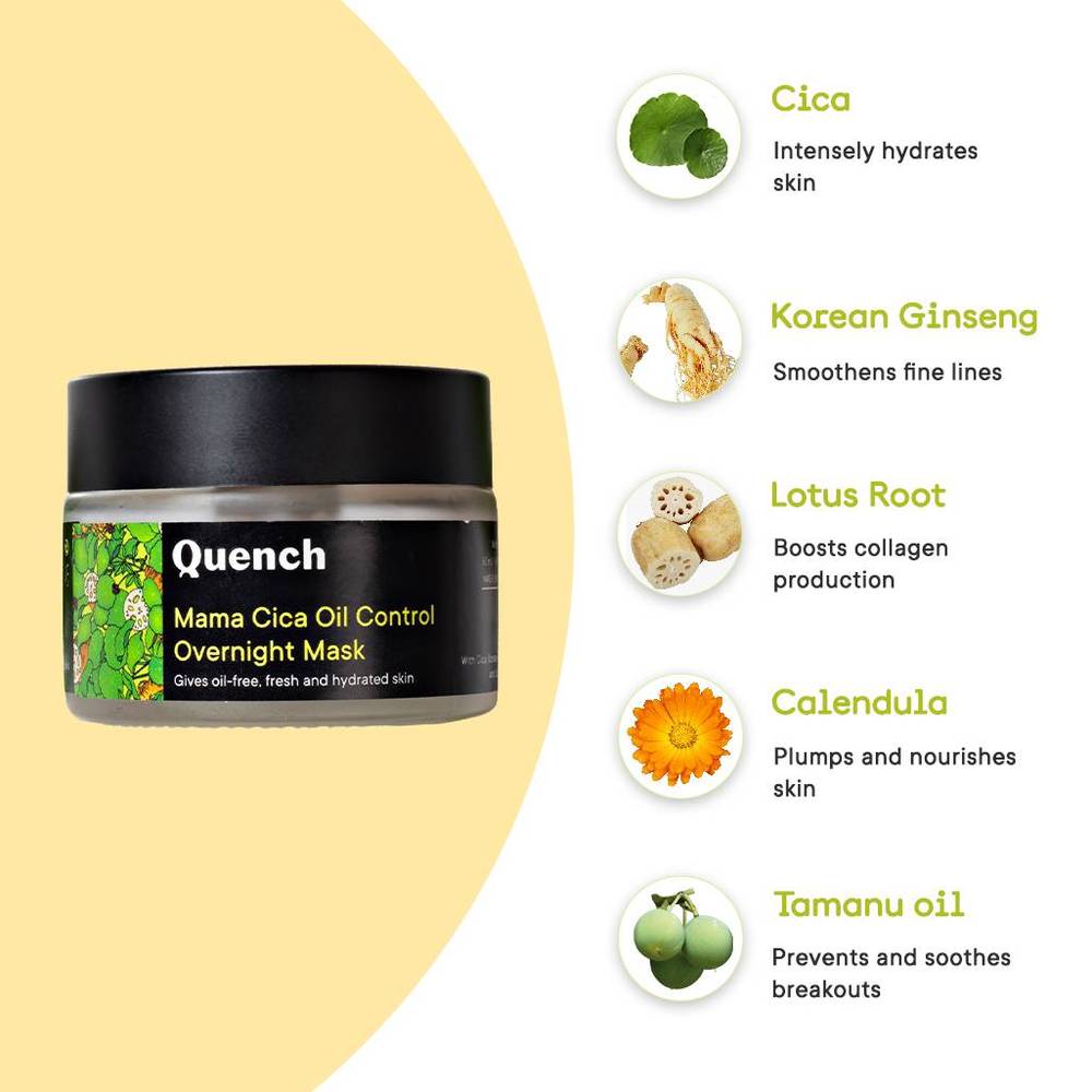 Quench Botanics Mama Cica Oil Control Overnight Mask (50ml)
