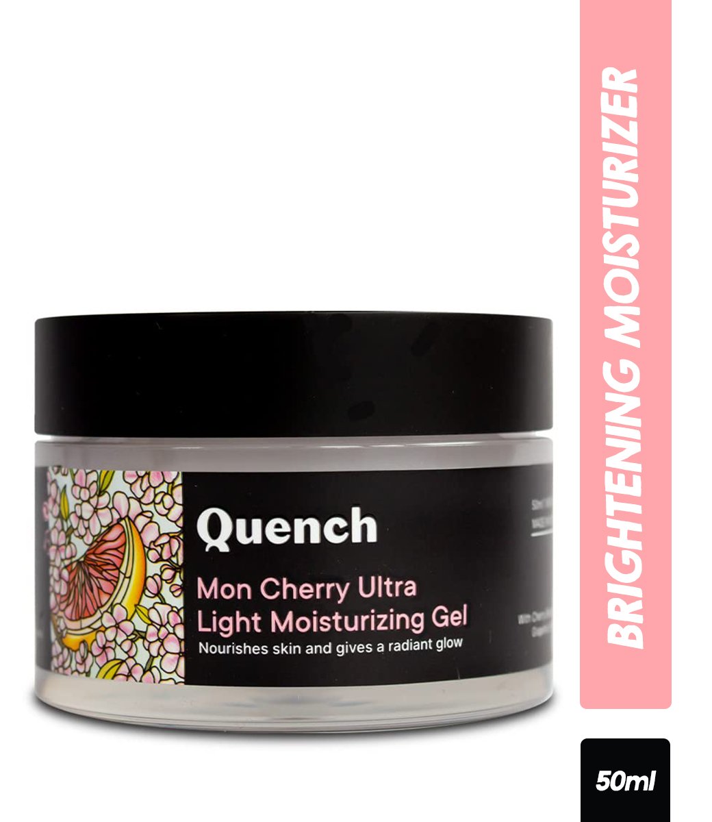 Quench Botanics Mon Cherry Ultra Light Moisturizing Gel With 2% Niacinamide, Pearl & Moringa Seed Oil (50ml)