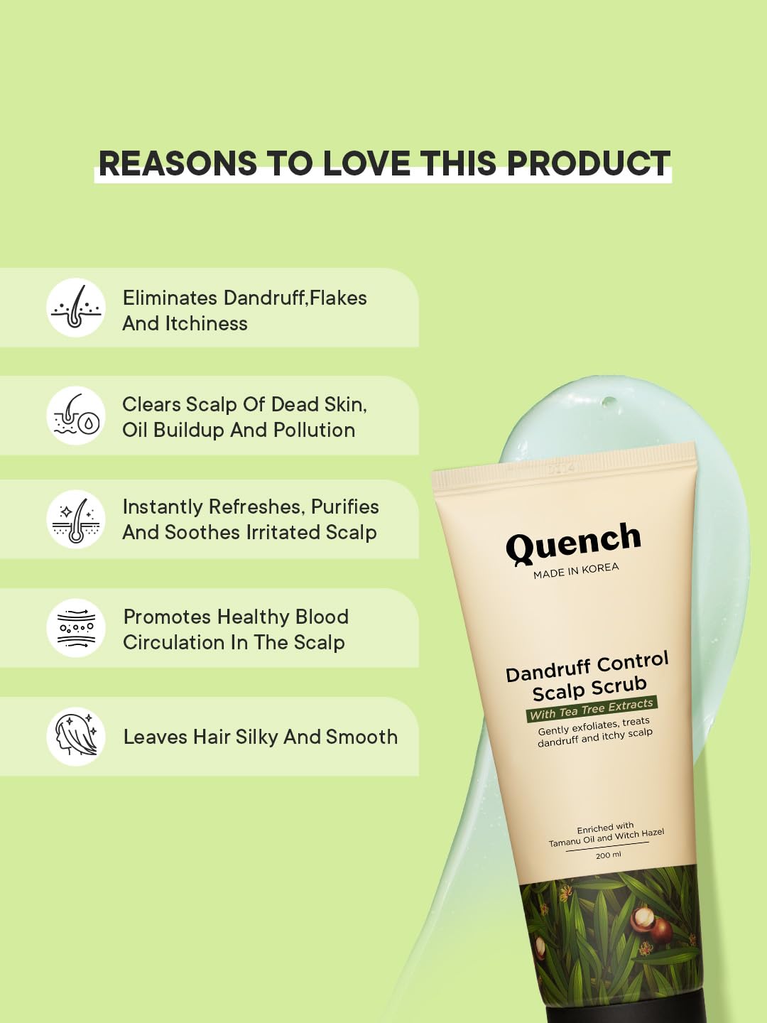 Quench Dandruff Control Scalp Scrub with Tea Tree Extracts (200ml)