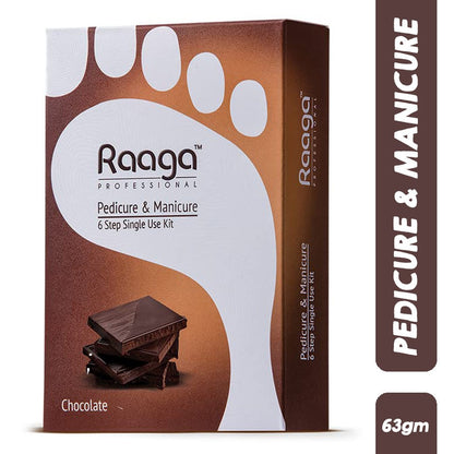 Raaga Professional Chocolate Pedicure and Manicure 6 Step Single Use Kit (63gm)
