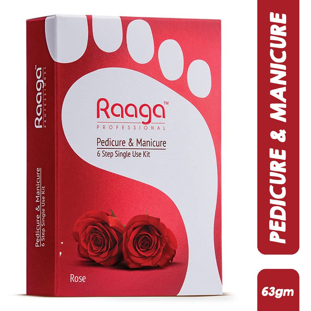 Raaga Professional Rose Pedicure & Manicure 6 Step Single Use Kit (63gm)