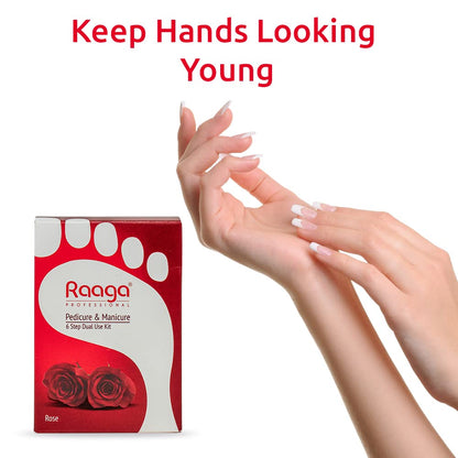 Raaga Professional Rose Pedicure & Manicure 6 Step Single Use Kit (63gm)