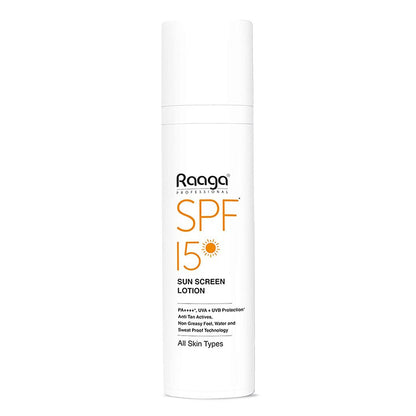 Raaga Professional Spf 15 Pa++++ Sunscreen Lotion With Uva + Uvb Protection, All Skin Types, 55 Ml (55ml)