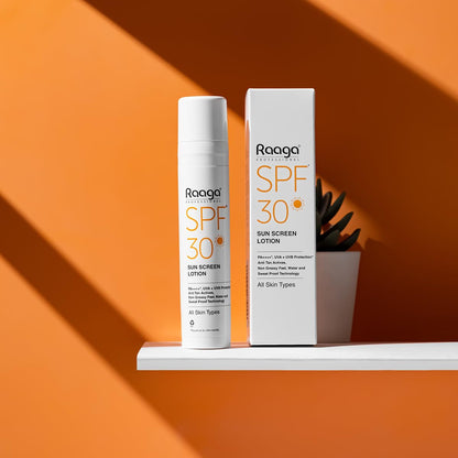 Raaga Professional Spf 30 Pa++++ Sunscreen Lotion With Uva + Uvb Protection, All Skin Types, 55 Ml (55ml)