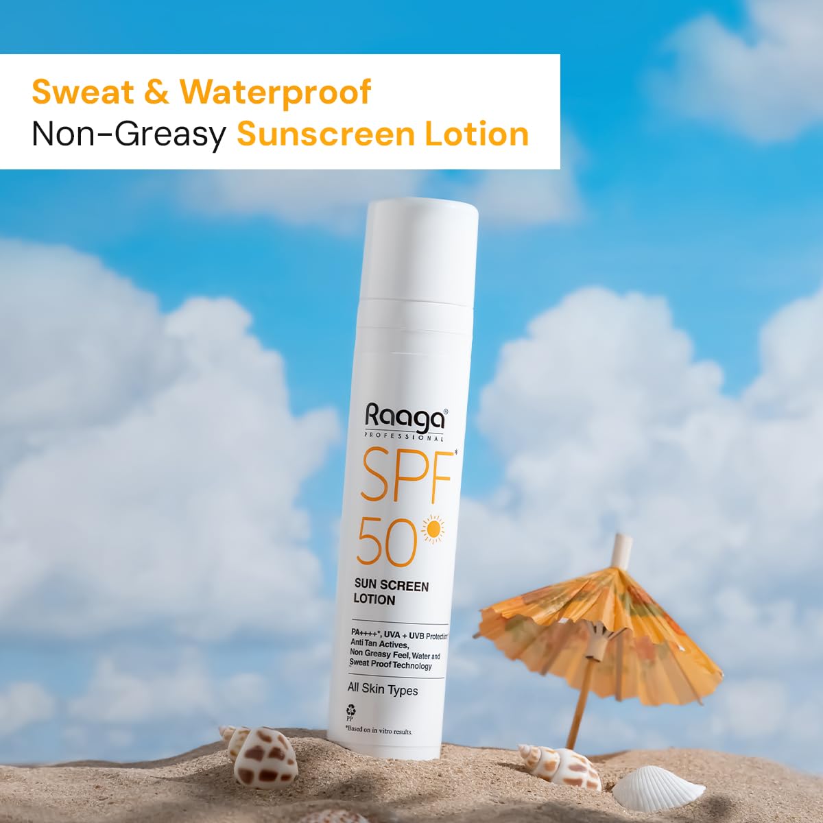 Raaga Professional Spf 50 Pa++++ Sunscreen Lotion With Uva + Uvb Protection, All Skin Types, 55 Ml (55ml