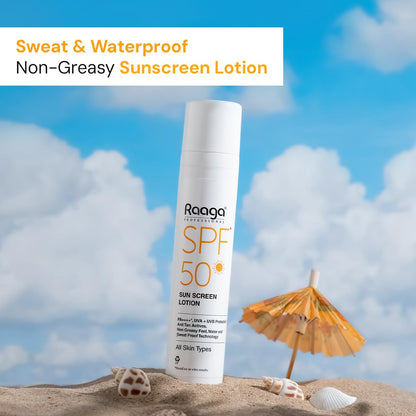 Raaga Professional Spf 50 Pa++++ Sunscreen Lotion With Uva + Uvb Protection, All Skin Types, 55 Ml (55ml