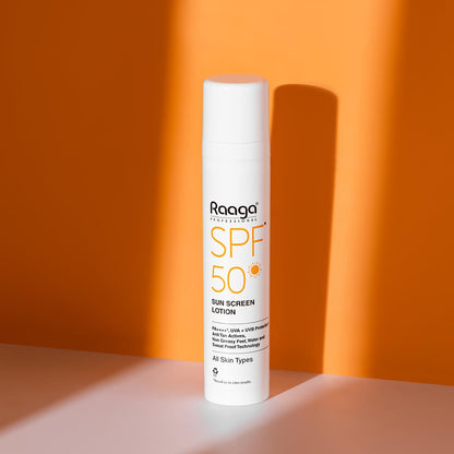 Raaga Professional Spf 50 Pa++++ Sunscreen Lotion With Uva + Uvb Protection, All Skin Types, 55 Ml (55ml
