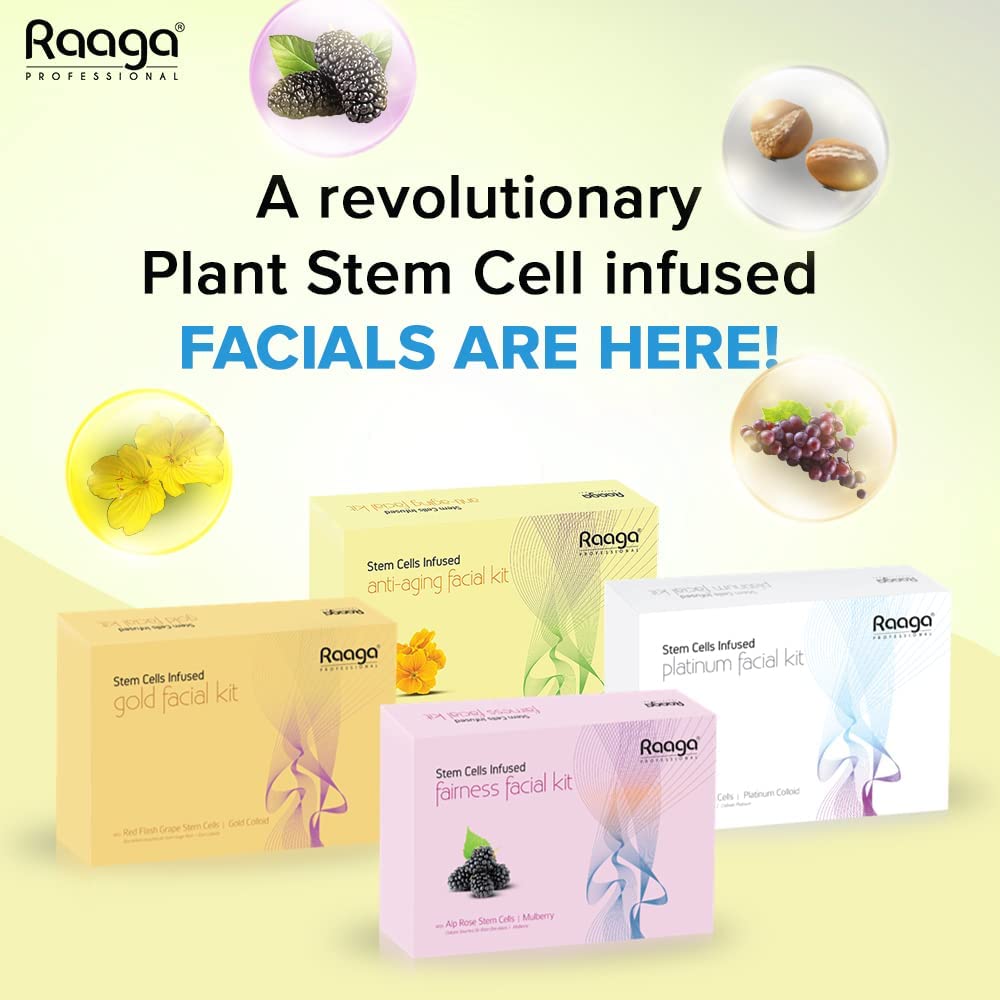 Raaga Professional Stem Cell Infused Gold Facial Kit (51gm+10ml)